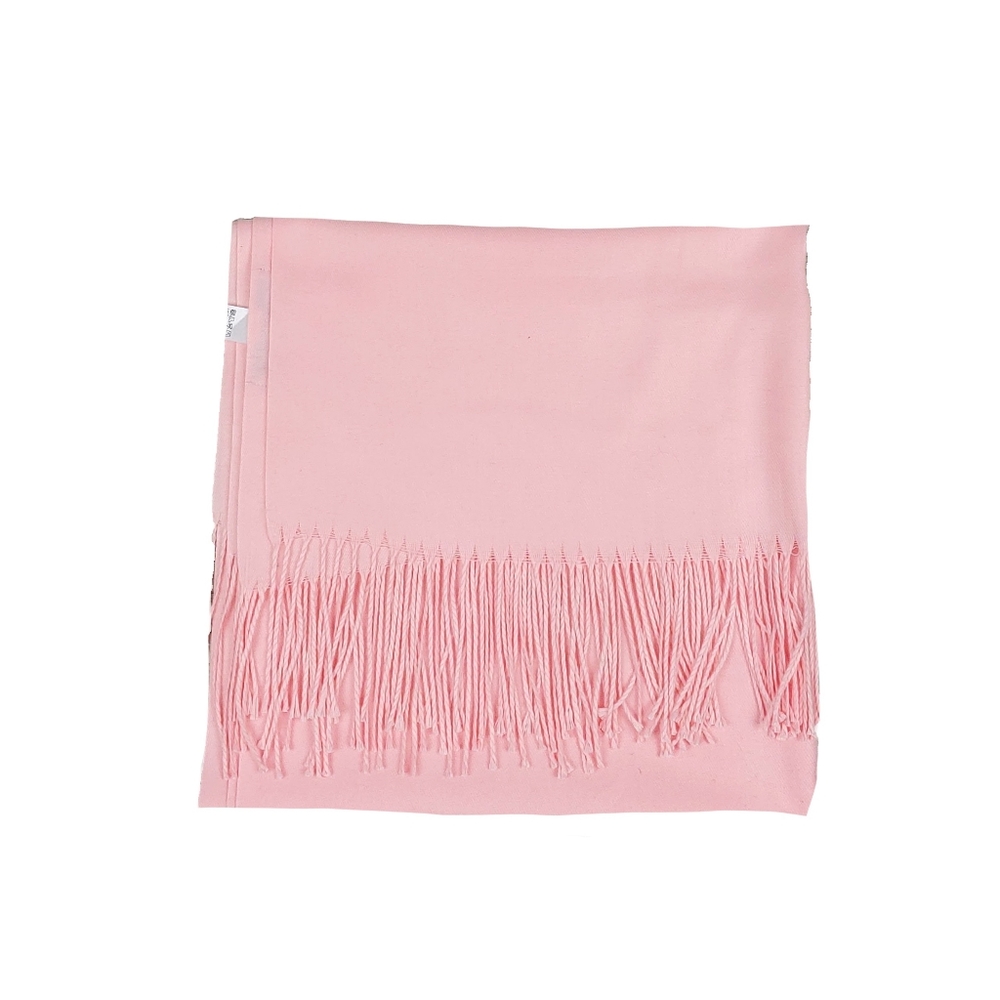 NWT Sage Designs Luxurious Pink Blush Pasmina Fringe Wrap Scarf - Picture 5 of 7
